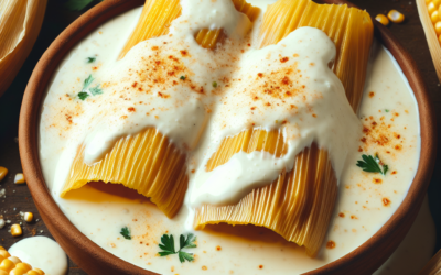 Tamales de elote con crema