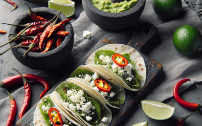 Tacos de nopales con queso fresco