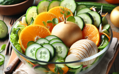 Ensalada de jícama con naranja y pepino