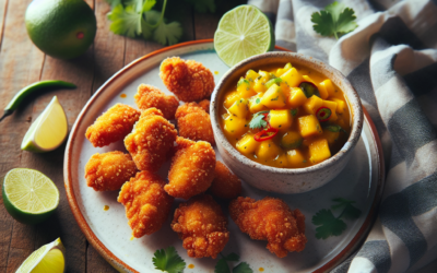 Picositas de pollo con salsa de mango