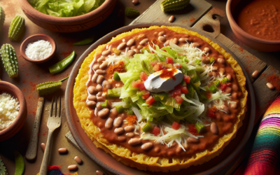 Sopes de frijol con nopales