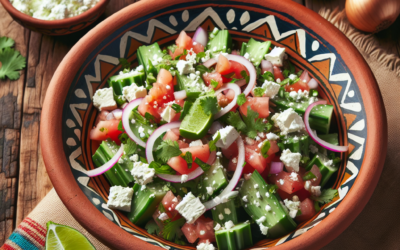 Ensalada de nopales con queso fresco