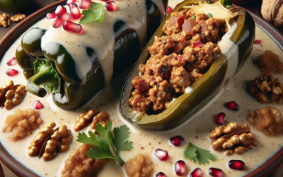 Chiles en nogada con picadillo de cerdo: un platillo festivo