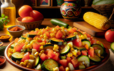 Calabacitas a la mexicana con elote