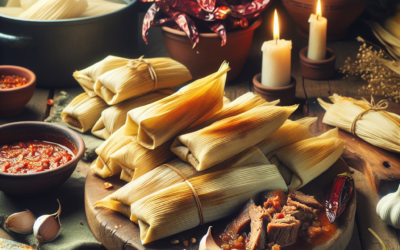 Tamales de carne en adobo