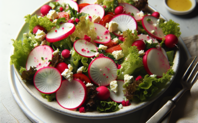 Ensalada de rábanos con queso fresco y crema