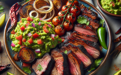 Arrachera de cerdo con guacamole: una fusión de sabores