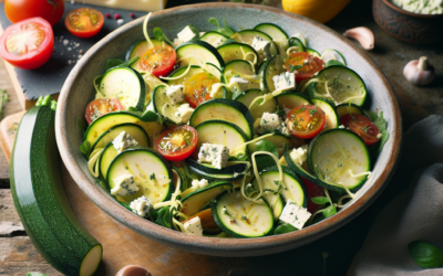 Ensalada de calabacitas con queso fresco