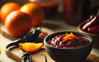 Salsa de chile pasilla con naranja