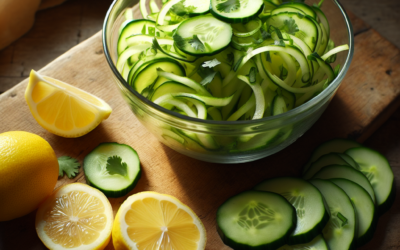 Ensalada de jícama con pepino y limón