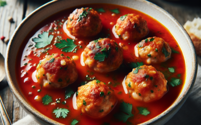 Albóndigas de pescado en caldo de jitomate