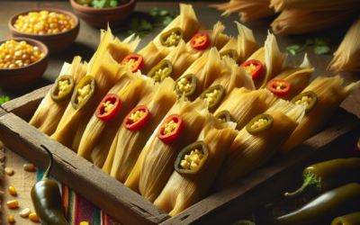 Tamales de maíz con jalapeños