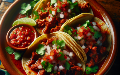 Tacos de pancita con salsa borracha