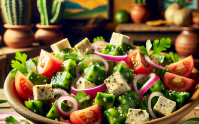 Ensalada de nopal con queso panela