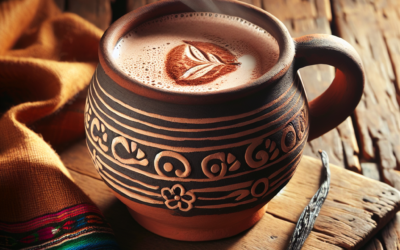 Atole de chocolate con vainilla