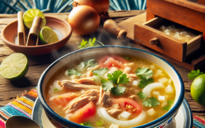 Caldo de pollo estilo Jalisco