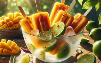 Paletas de mango con chile y limón