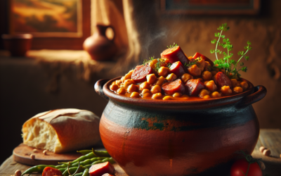 Guisado de garbanzos con chorizo