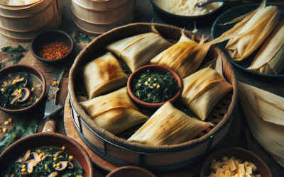 Tamales de hongos con epazote y queso