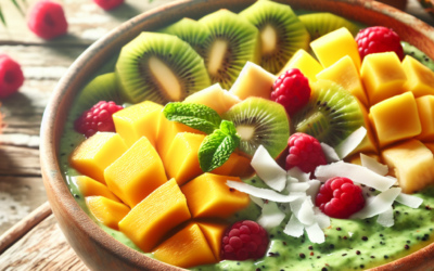 Smoothie bowl de frutas tropicales