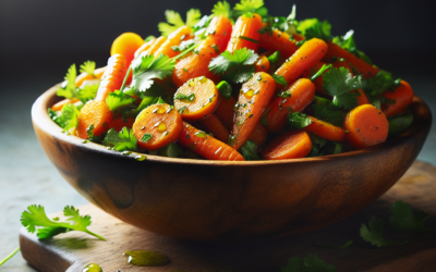 Ensalada de zanahorias asadas con cilantro