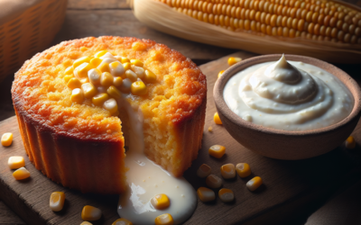 Pastel de elote con crema