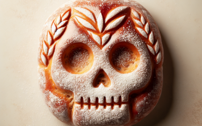 Pan de muerto con azúcar