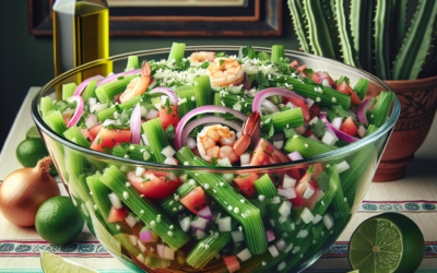 Ensalada de nopales con camarones