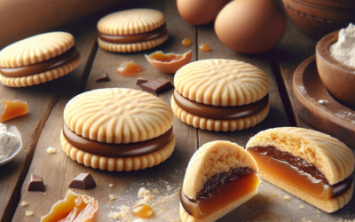 Alfajores rellenos de cajeta