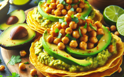 Tostadas veganas de garbanzos y aguacate