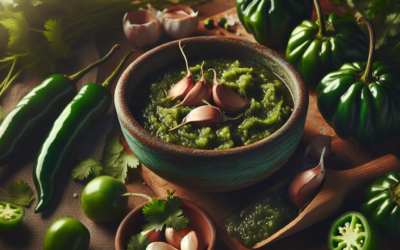 Salsa verde cocida con chile serrano