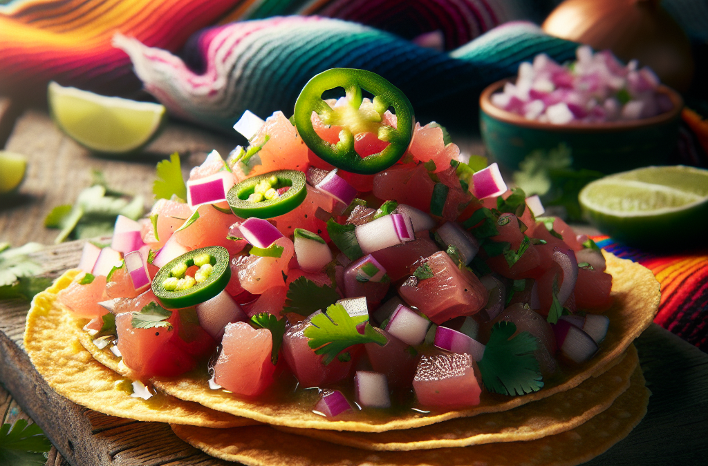 Tostadas de Ceviche de atún