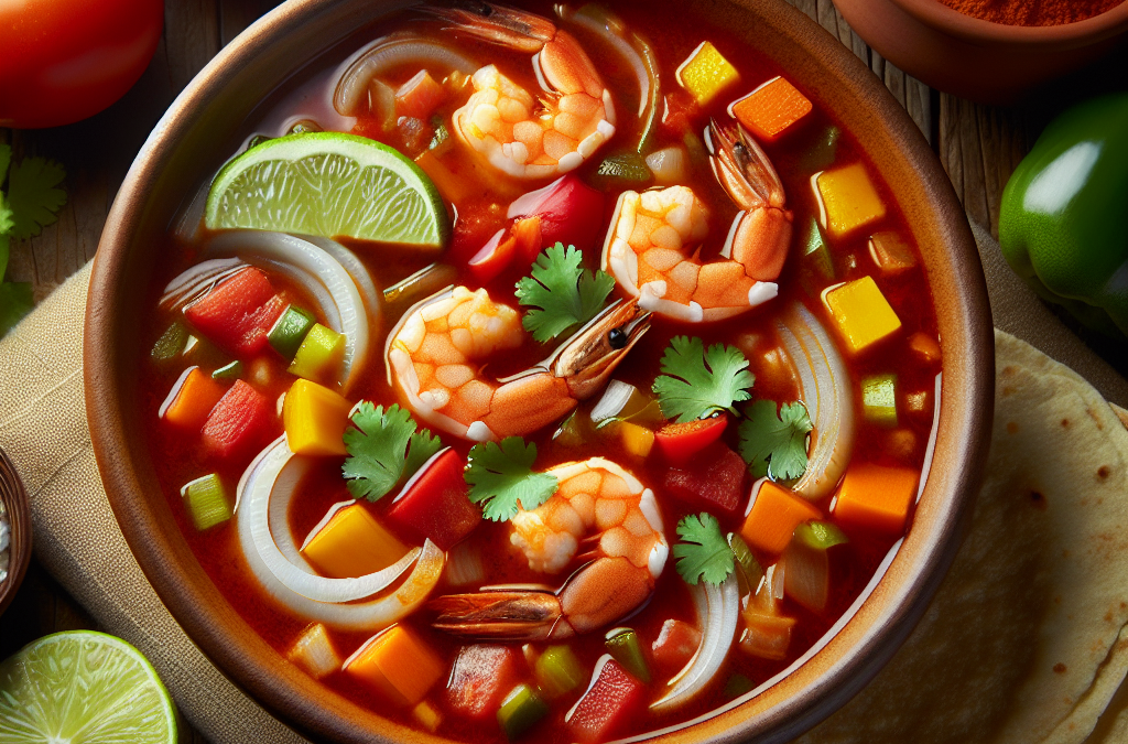 Caldo de Camarón – Sopa de Camarones Mexicana