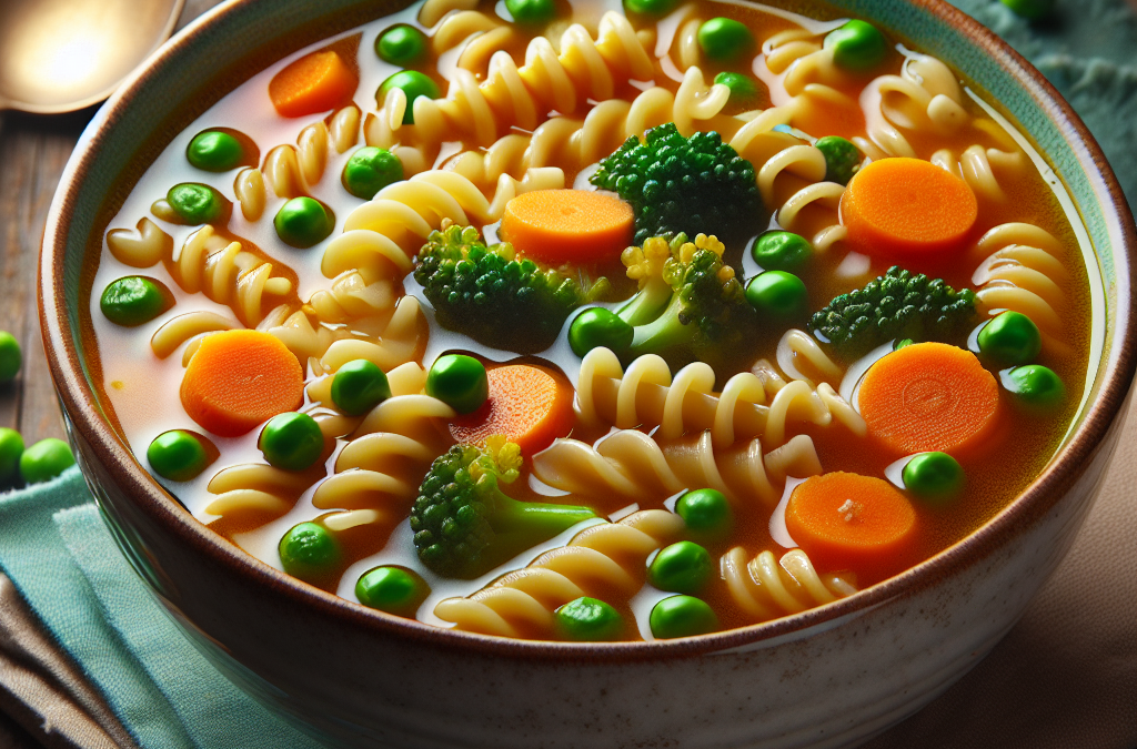 Sopa de pasta con verduras