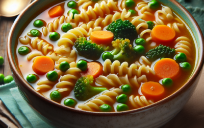 Sopa de pasta con verduras