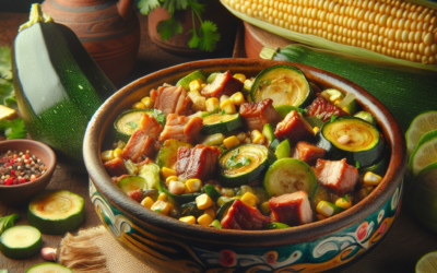 Calabacitas con puerco y elote